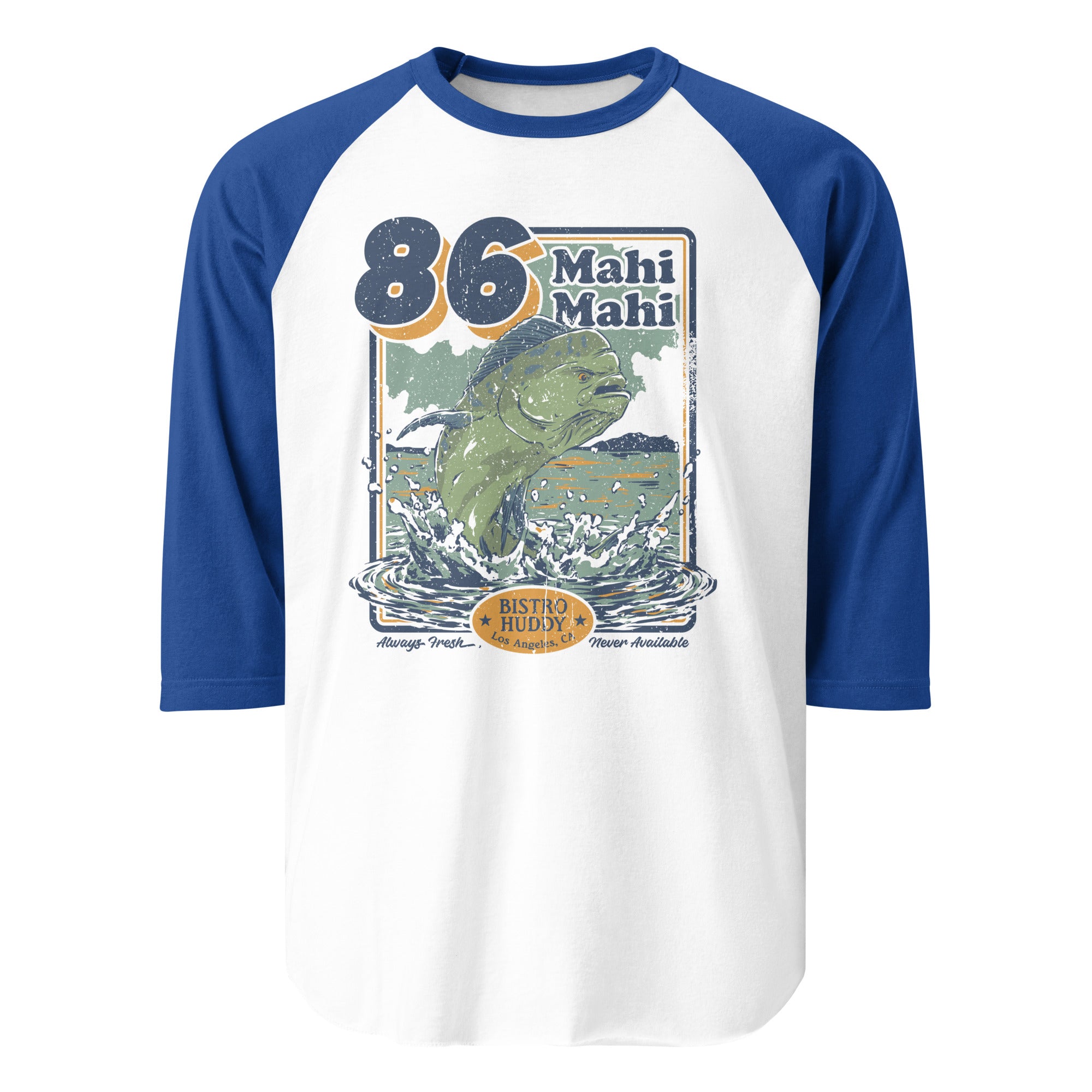 86 Mahi Mahi 3/4 Sleeve Raglan Shirt – Bistro Huddy